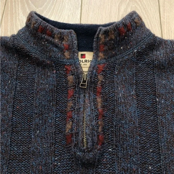 Vintage Woolrich Wool Blend 1/4 Zip Sweater in Indigo Heather Size S - Picture 6 of 11